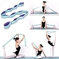 Stretching Strap with Loops - Portable Leg Stretcher Elastic Exercise Band - Flexibility Trainer Fitness Stretching Equipment for Yoga, Pilates, Ballet, Physical Therapy - 11 Loops