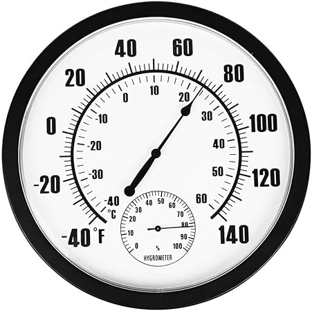 Magiin 10 Inch Decorative Indoor Outdoor Thermometer Large For