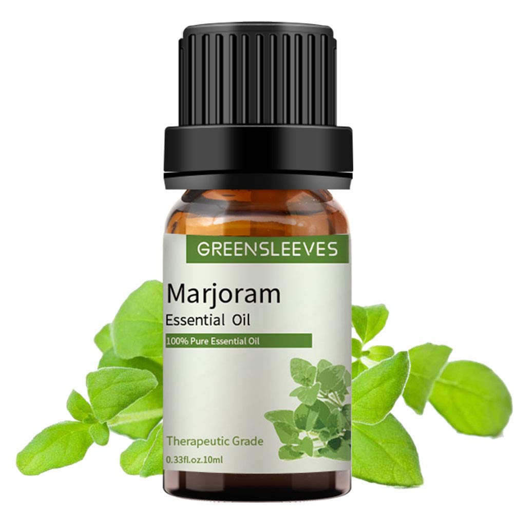 GREENSLEEVES Marjoram Essential Oil 10ml, 100% Pure Organic Marjoram Scent Aromatherapy Diffuser Oils 10ml (Marjoram)
