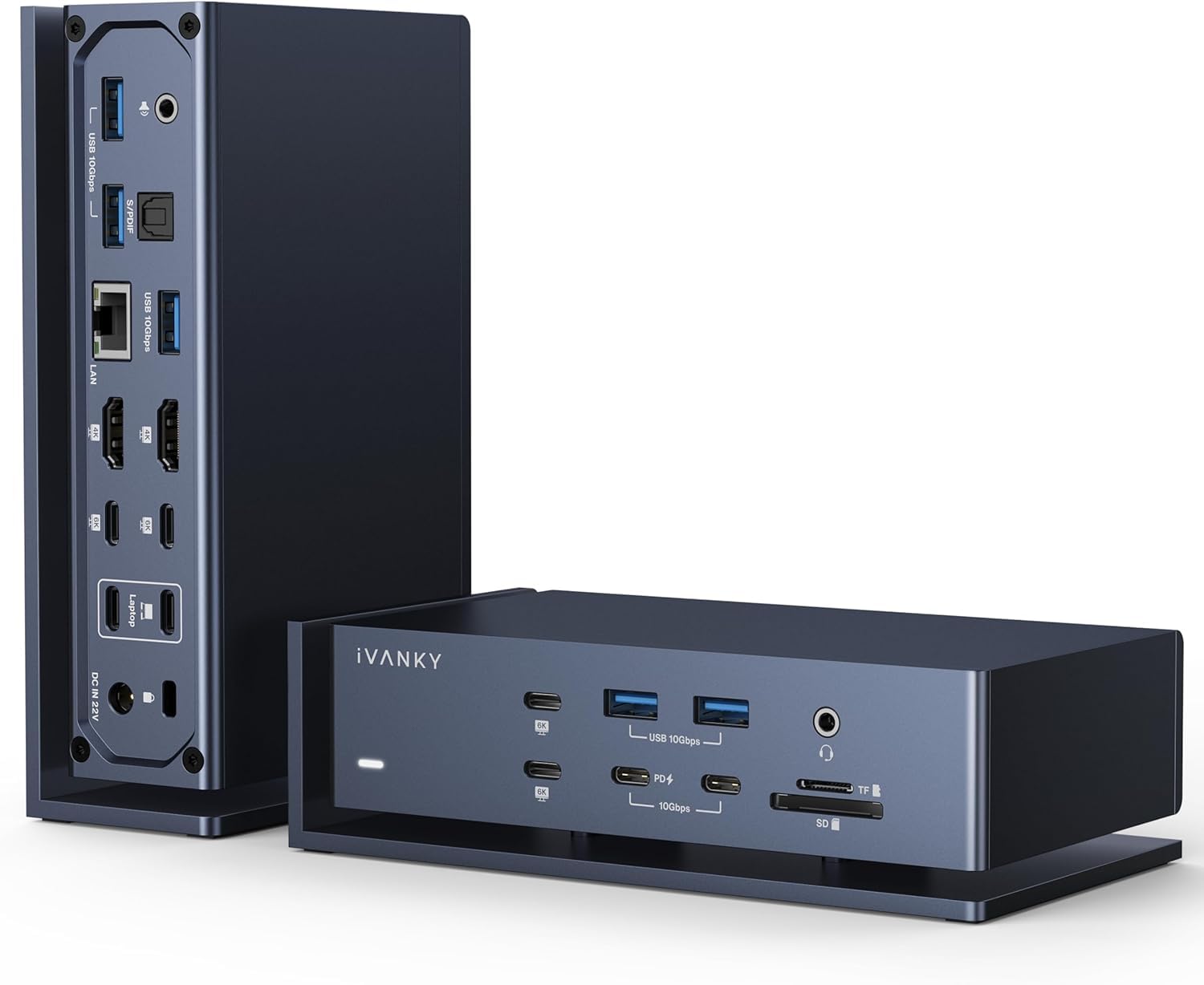 Photo 1 of iVANKY FusionDock Max 1, 20-in-2 Thunderbolt 4 Docking Station Only for M1-M5 Pro/Max MacBook, Quad 6K or Dual 8K Display, 40Gbps Dock with 4 Downstream Thunderbolt 4 Ports, 100W, 2.5G LAN, SD 4.0