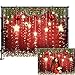 7x5ft Red Christmas Backdrop Sparkling Stars Christmas Backdrops for Pictures Glittering Stars New Year Photography Backdrop for Party Decorations