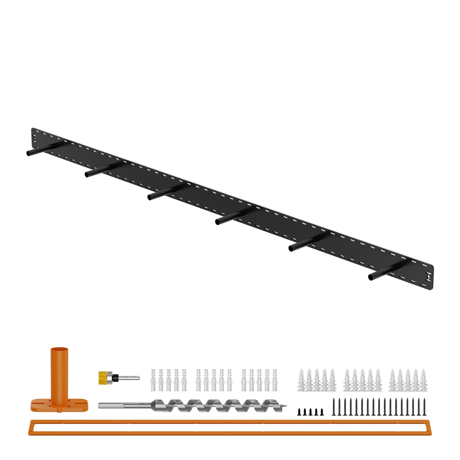 Photo 1 of 1 Pack Large Shelf Brackets Long Floating Shelf Bracket Invisible Floating Shelf Hardware Heavy Duty Floating Mantel Brackets(70"X4"X3")