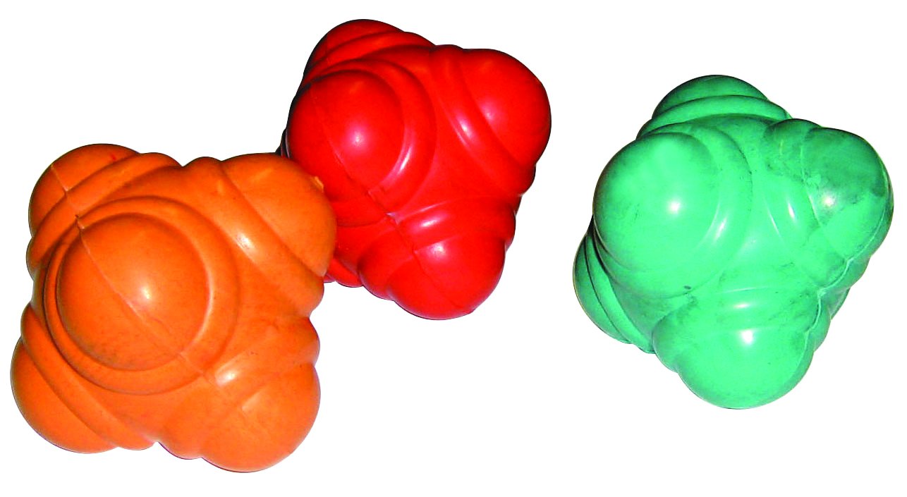 Sure Shot Unisex Child Reaction Ball (pack Of 4) - Green/Red/Orange, 7 cm