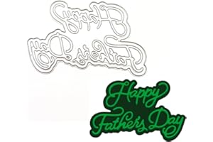 KASHOER Blessings Word Die Cut for Card Making Blessing Word Metal Cutting Dies Congratulations Die Cuts Happy Birthday Embossing Stencils Template for DIY Scrap-Booking Decor (Happy Father's Day2)