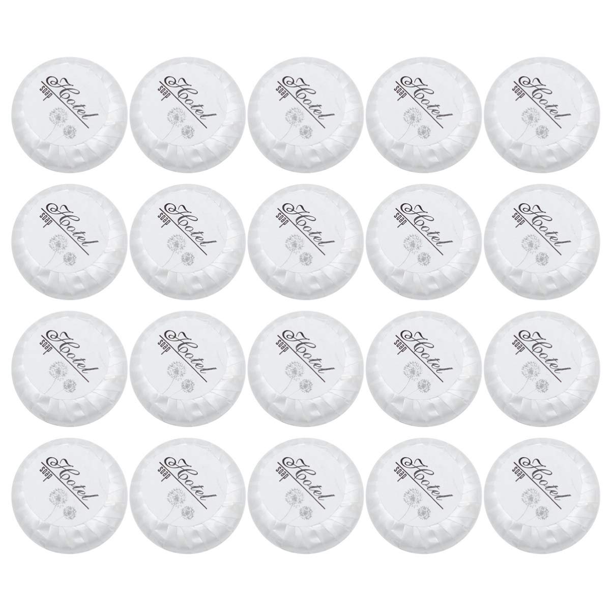 Healifty Mini Disposable Soap Bar Small Hotel Round Shape Soap Disposable Toiletries 150PCS/Set (White)