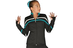 ChloeNoel J618F 2-Tone Piping Light Weight Fleece Figure Skating Jacket