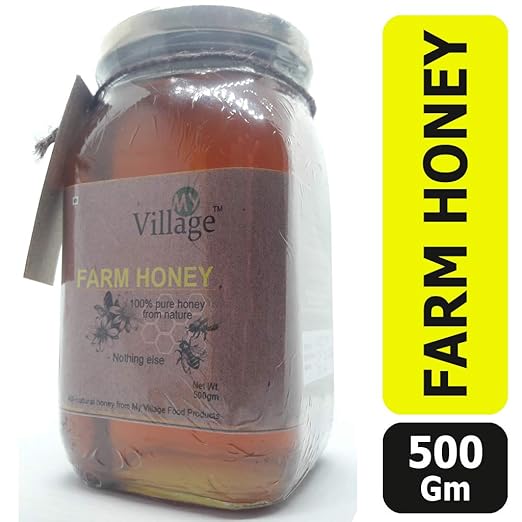 My Village Raw Honey / 100% Natural and Pure Farm Honey (500 gm)