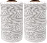 G2PLUS 400M White Cotton String 2mm 3 Ply Bakers Twine DIY Crafts