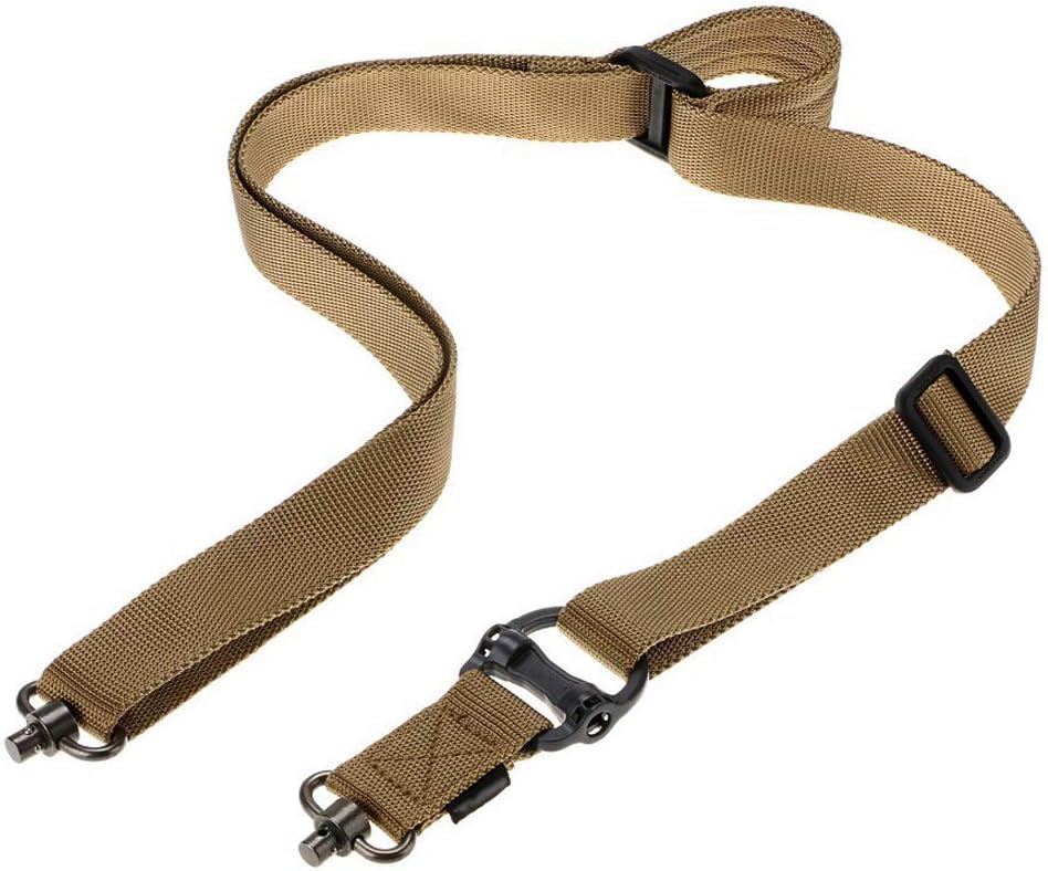 Fuwok Tactical One or Two Point Multi Mission 1.25" Rifle Sling Quick Detach QD Swivel End #4 MS4 (Tan)