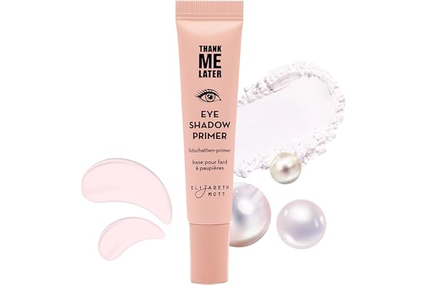 Elizabeth Mott Thank Me Later Eyeshadow Primer - Makeup Eyeshadow Base to Prevent Oily Lids and Creasing - Clear Waterproof E