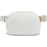 FORZAROCKET Plus Size Sherpa Fanny Pack | XL Extended Strap 70" | Gold Hardware | Women Fleece Crossbody Belt Bag