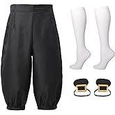 BLESSUME Medieval Mens Pants Colonial Knicker Pants Socks Shoe Covers