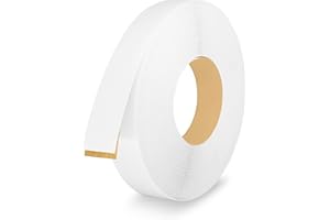 LEYAFLEX White PVC 1-1/2 inch x 25 ft Edge Banding Peel and Stick Strong Adhesive Edging Trim Flexible and Durable Veneer for Wood Cabinate Laminate Shelf Restoration