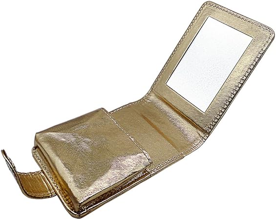 Amazon Awesomes 化粧ポーチ ミラー付き メイクボックス 口紅 香水 収納 コート 折畳式 携帯便利 キラキラ オシャレ コスメ 収納 ゴールド Awesomes 化粧ポーチ 通販