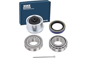 XiKe 1 Set Fits 25mm Axles Trailer Wheel Hub Kit, Include 30205 Bearings, 473551 Seal and OD 52mm Dust Cover and Cotter Pin.