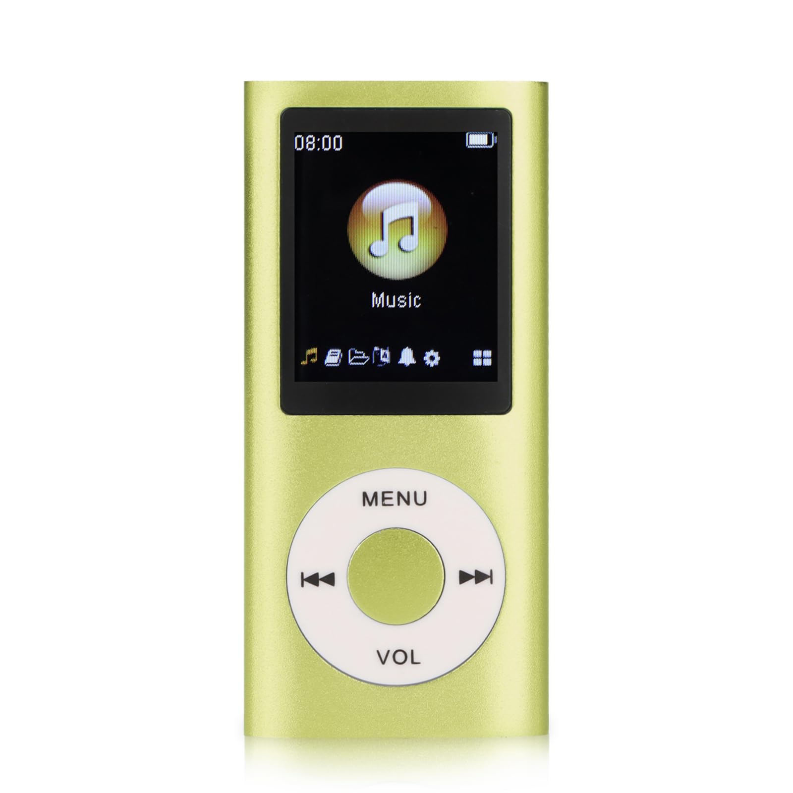 Photo 1 of MP3 Player, Portable Lossless Sound Slim MP3 Music Player with Earphone, 1.8 Inch LCD Screen Digital Music Player, ?Memory Card Not Included? (Green)