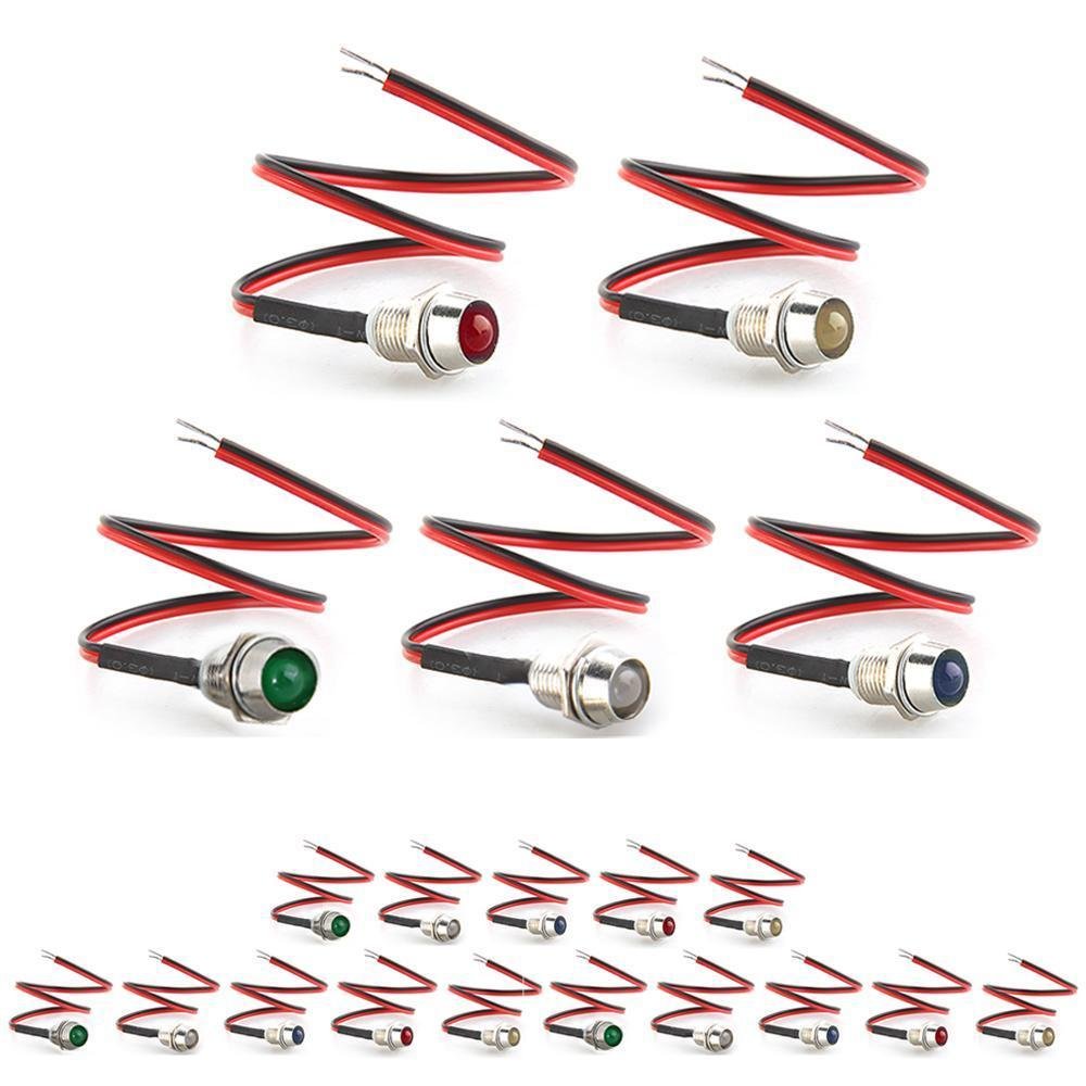 Shsyue 20pcs LED Indicator Light Lamp Indicator Directional Warning Light for Car Boat Truck Van