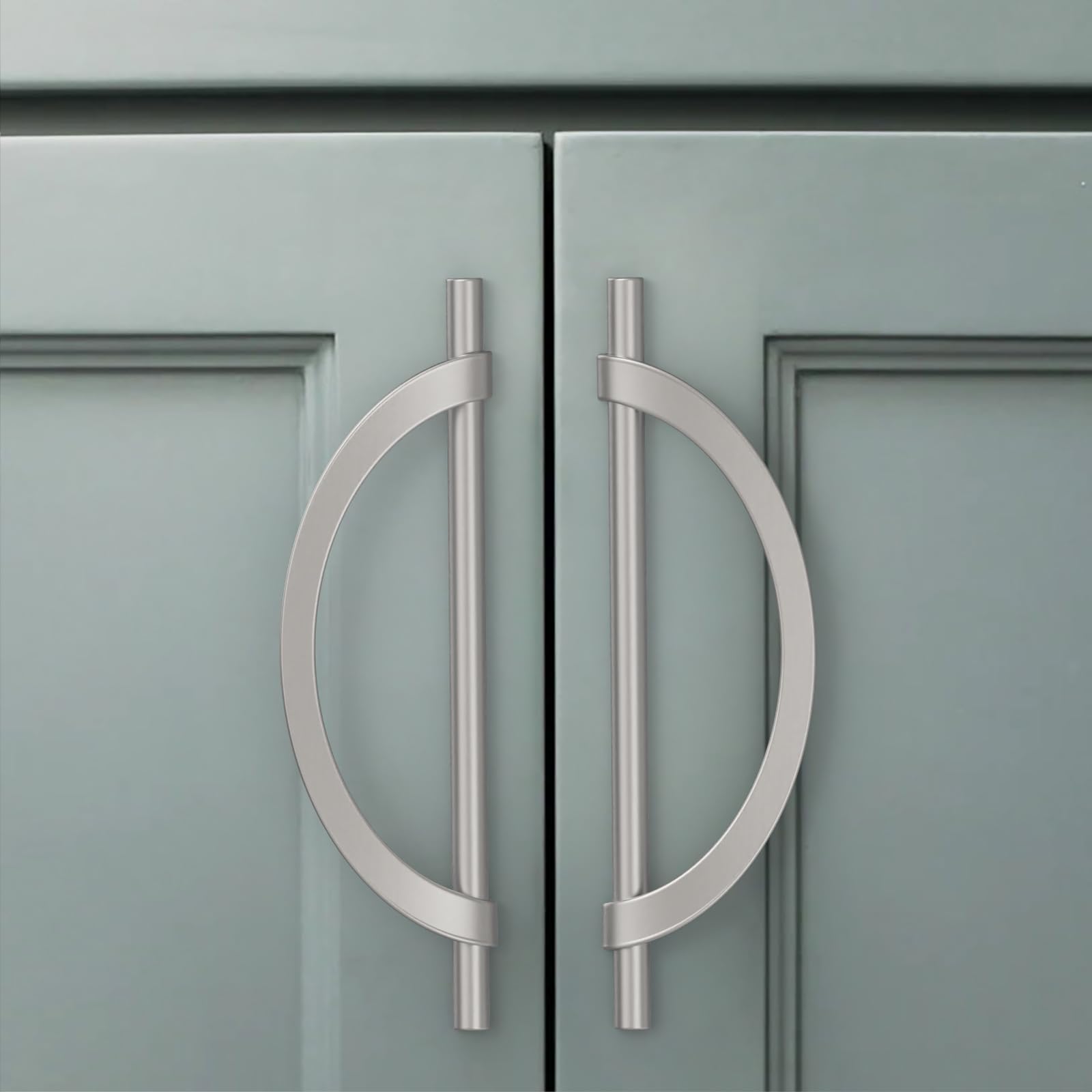 Photo 1 of Amerdeco 10 Pack Brushed Satin Nickel Cabinet Pulls 7.5 Inch(192MM) Hole Centers Kitchen Cabinet Handles Hardware Kitchen Handles for Cabinets Cupboard Handles Drawer Pulls ZH0027