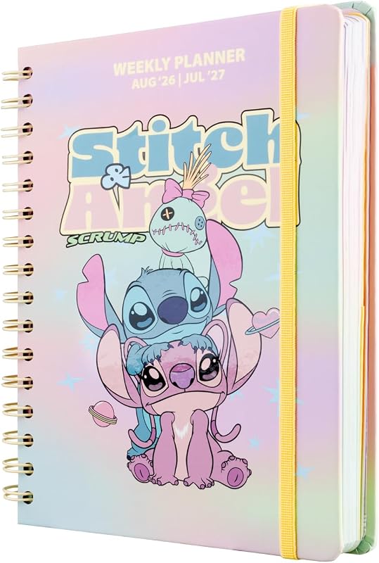 Hausaufgabenheft 2026 2027 Disney Stitch - Schulkalender Schülerkalender Studienplaner Wochenplaner - Terminplaner 2026 2027 A5 - Stitch Schul Sachen Merch Geschenke zur Einschulung