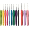 BeCraftee Crochet Hooks Kit - 12 Piece Set Extra-Long Crocheting Needles with Soft, Ergonomic Rubber Grips and 12 Hook Sizes 