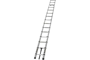 LIPPERT COMPONENTS Lippert On-The-Go Portable, Telescoping RV Ladder - 14.5' — Enhanced Stability and Safety - Retracts to 35.75" - Sturdy 330 lb. Capacity - Compatible with Lippert Ladder Receiver - 2021126697