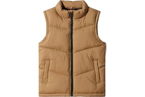 Meikulo Boys Zip Up Puffer Vest Kids Stand Collar Quilted Gilet Sleeveless Jackets Outwear with Pockets