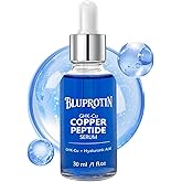 BLUPROTIN Copper Peptides Serum for Face, GHK-CU Peptide with Propylene Glycol&Copper Tripeptide-1&Hyaluronic acid, Anti-Aging Anti-Wrinkle Moisturizing Restore Collagen Enhance Skin Elasticity 30ml