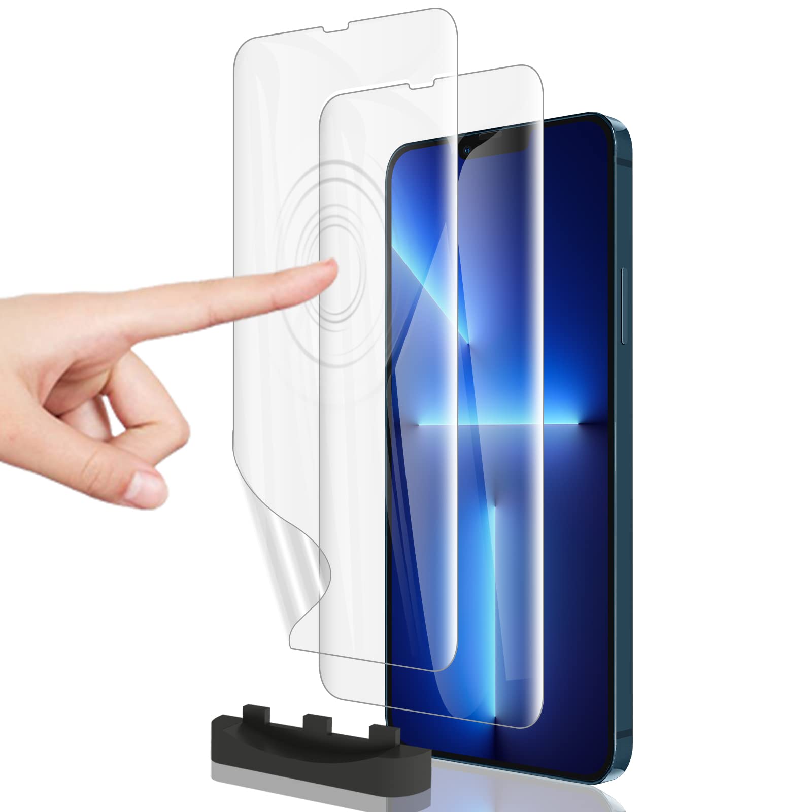 Photo 1 of [2 Pack]JDHDL Hydrogel Film Screen Protector for iPhone 14 Pro Max/iPhone 14 Plus/iPhone 13 Pro Max(6.7 inch), Soft TPU Transparent Protective Screen Protector(Not Tempered Glass)