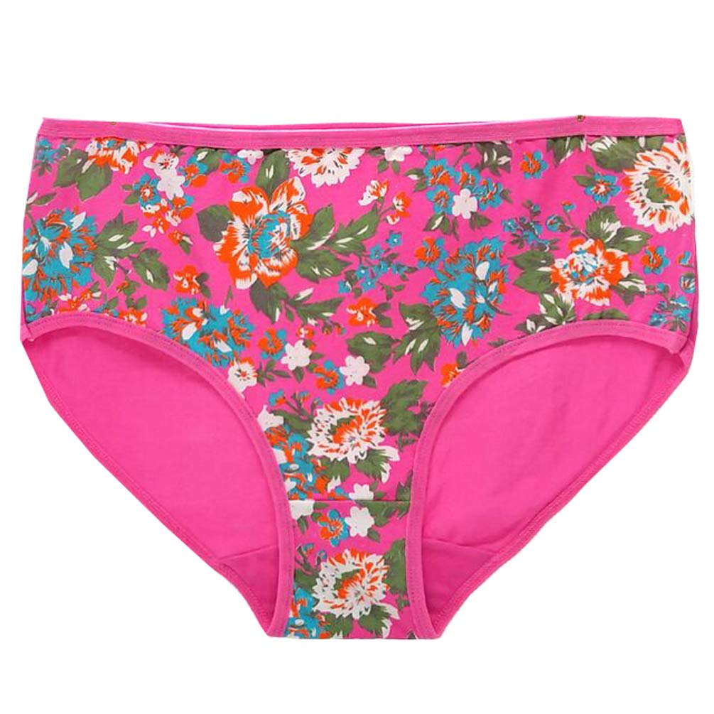 YCandJY 4 Gift Boxes with Cotton Large Size Underwear (XXXL, Flower)