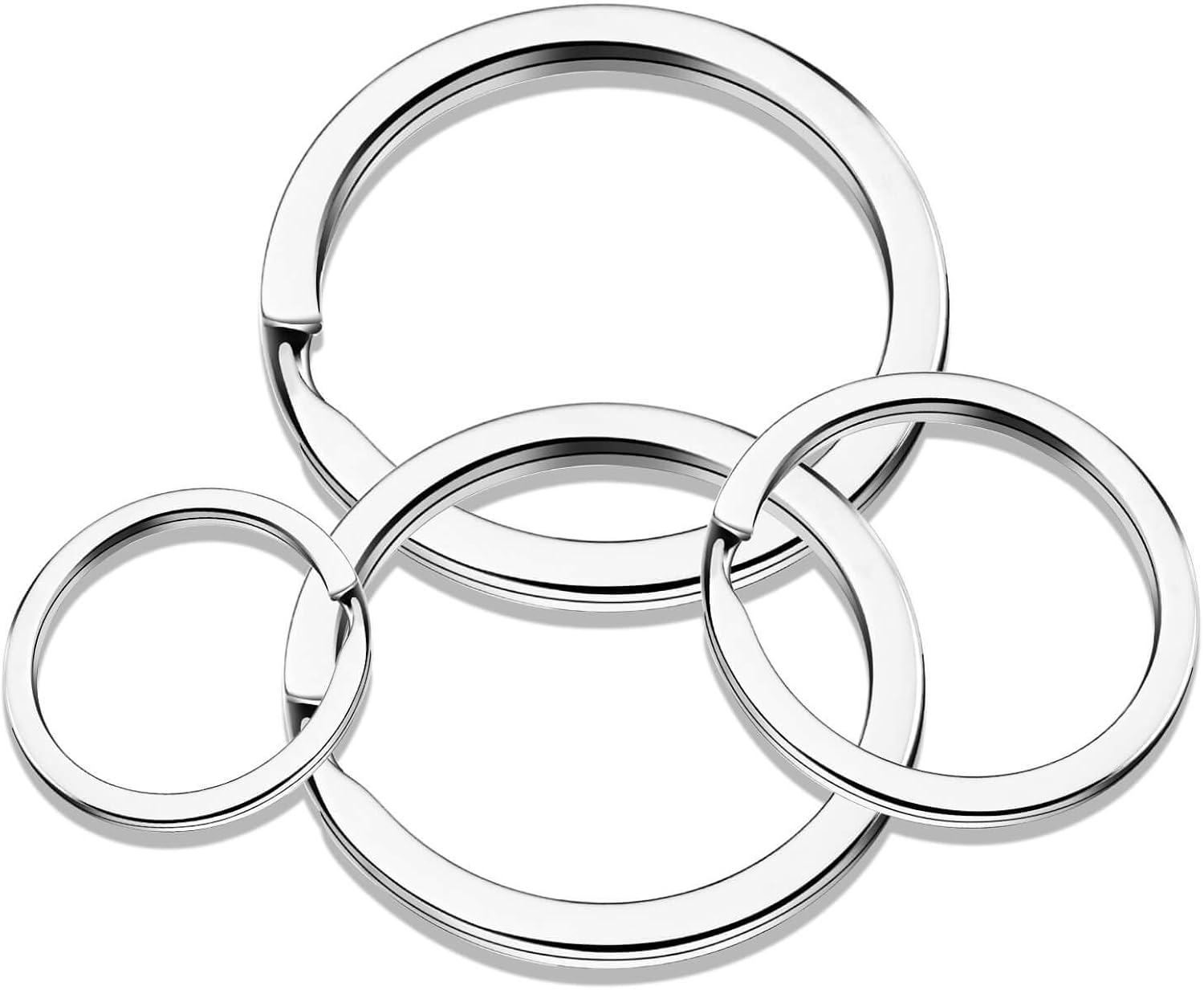 Keychain Clip with Key Ring, Cridoz 4pcs Key Chain Clip Hook with 16Pcs Key Rings for Car Keys, Dog Tag and Key Chain (Assorted Sizes) at  Men’s Clothing store