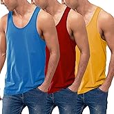 COOFANDY Men's 3 Pack Tank Tops Cotton Performance Sleeveless Casual Classic T Shirts