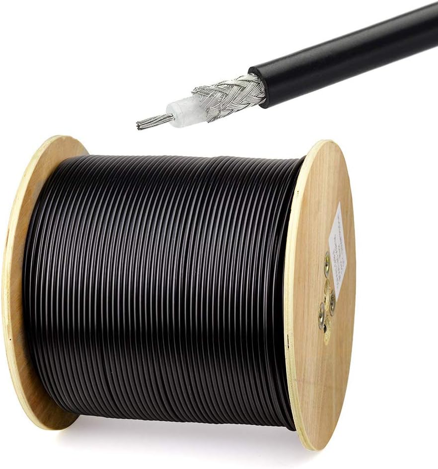 Wlaniot RG58 RF Coaxial Coax Cable 50 Feet (15.24 Meters): Home Audio & Theater