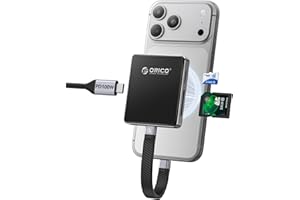 ORICO Magnetic M.2 2230/2242 NVMe SSD Enclosure with SD/TF 3.0 Card Reader, iPhone 4K ProRes Recording Support, PD100W Chargi