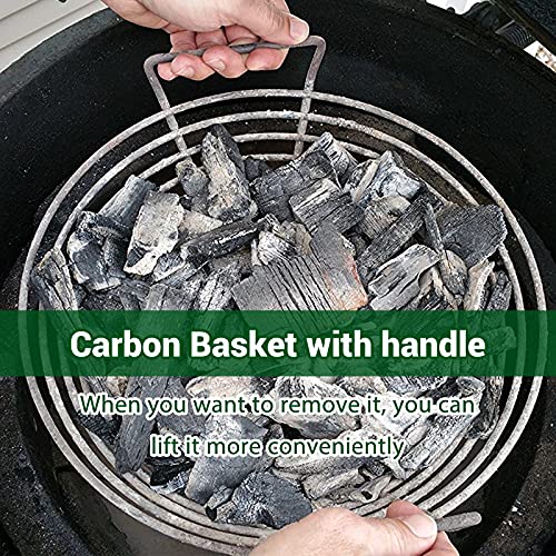 Vankey Charcoal Basket for Kamado Joe JR，Heavy Duty Stainless Steel