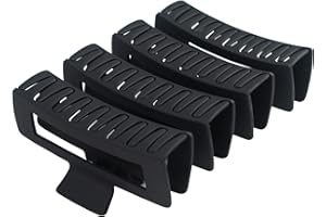 MAORULU 4 Pack Extra Large Hair Claw Clips for Women, 5'' Hair Clips for Thick and Long Hair, 90's Non-slip Square Jaw Clips for Curly Hair, Strong Hold Matte Hair Clamps (Black)