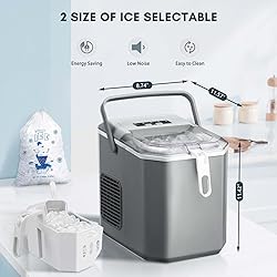 Ice Maker Countertop with Self-Cleaning, 26.5Lbs