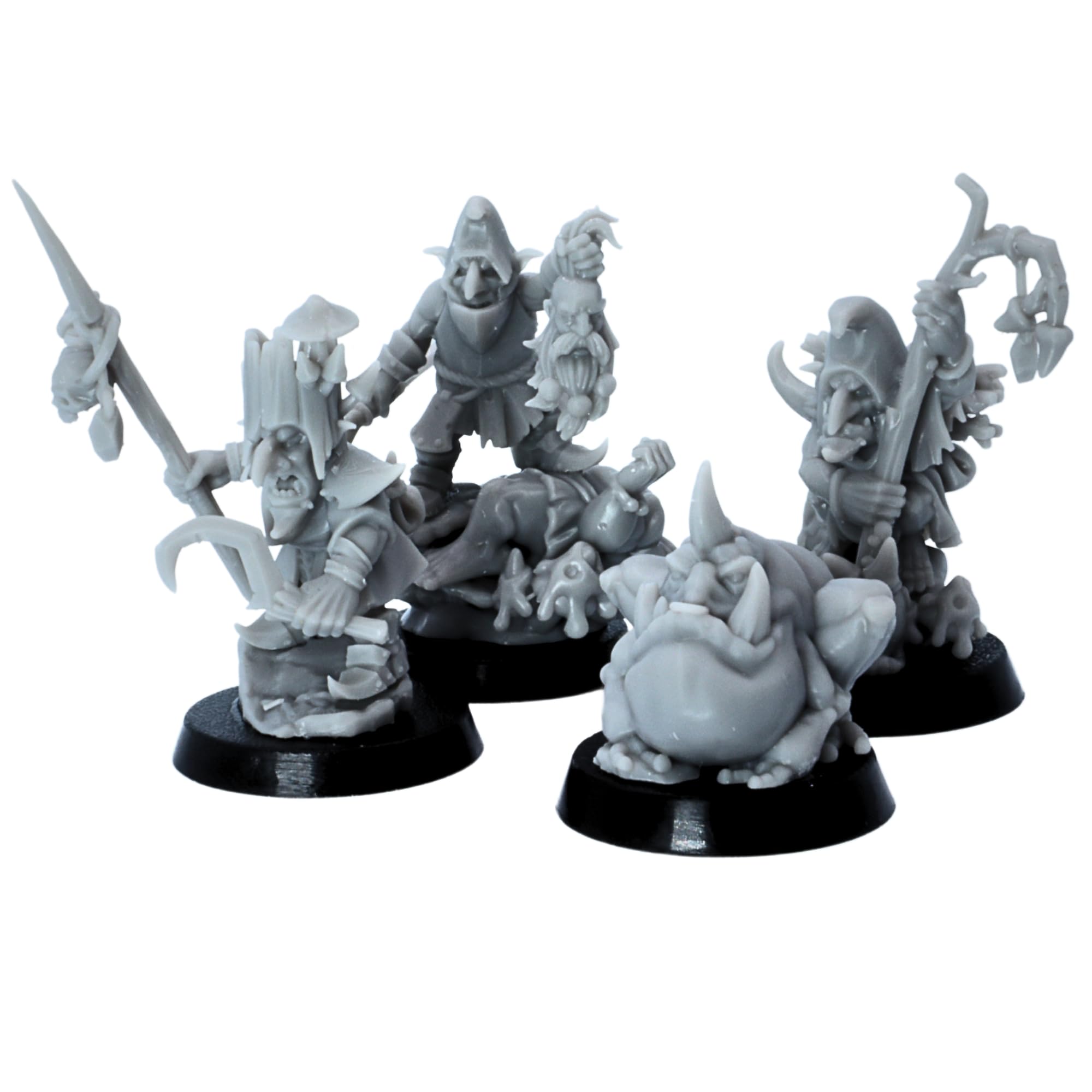 Forged Terrain Goblin Characters | 32mm Fantasy Miniatures for Tabletop Wargames, DnD, Pathfinder, RPGs & TTRPGs | 3D Printed Goblin Warriors & Adventurers for Wargaming & Roleplaying