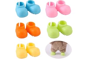 Lyreh 5 Pairs Mini Doll Shoes, Plastic Colorful Cute Tiny Shoes Premium Fashion Outfit Accessories Replacement Suitable for 1