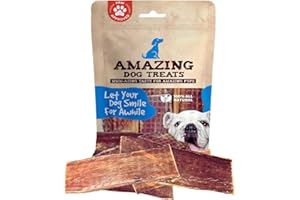 Amazing Dog Treats - Beef Esophagus Jerky for Dogs (5-6 Inch - 25 Pc/Pack) - Gullet Dog Chews