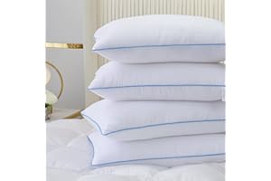 Favorland Pillows Standard Size Set of 4, Bed Pillows for Sleeping 4 Pack, Cooling Supportive Hotel Pillows with Premium Down