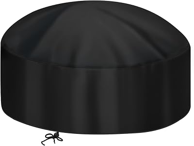 Samhe 32-in Round Fire Pit Cover - Heavy Duty Waterproof & UV Resistant