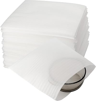 SINJEUN 150pk White Foam Wrap Pouches 12"x12" EPE Cushioning Sheets for Packing