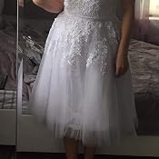 Kivary Short Beaded Gold Lace Prom Dress – Knee-Length, Sheer Tulle Back, A-Line, For Homecoming, Cocktail Parties & Formal Events - View #7