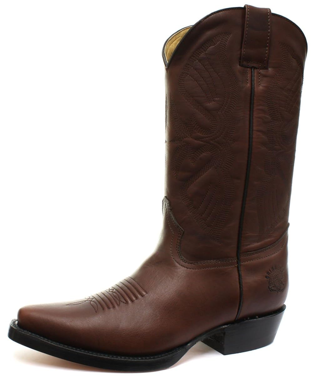 Grinders Louisiana Brown Mens Cowboy Boots, Size 13 Western