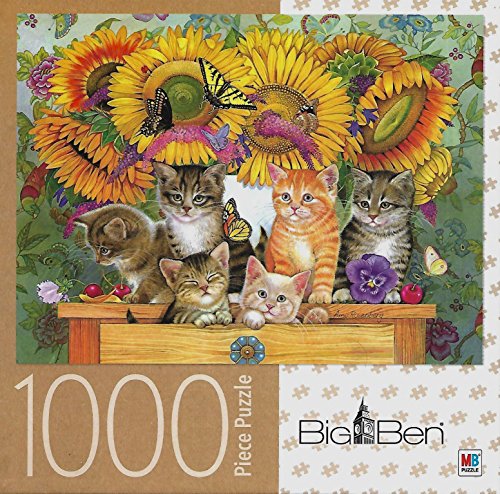 Big ben summer kittens 1000 piece puzzle kittens sunflo…