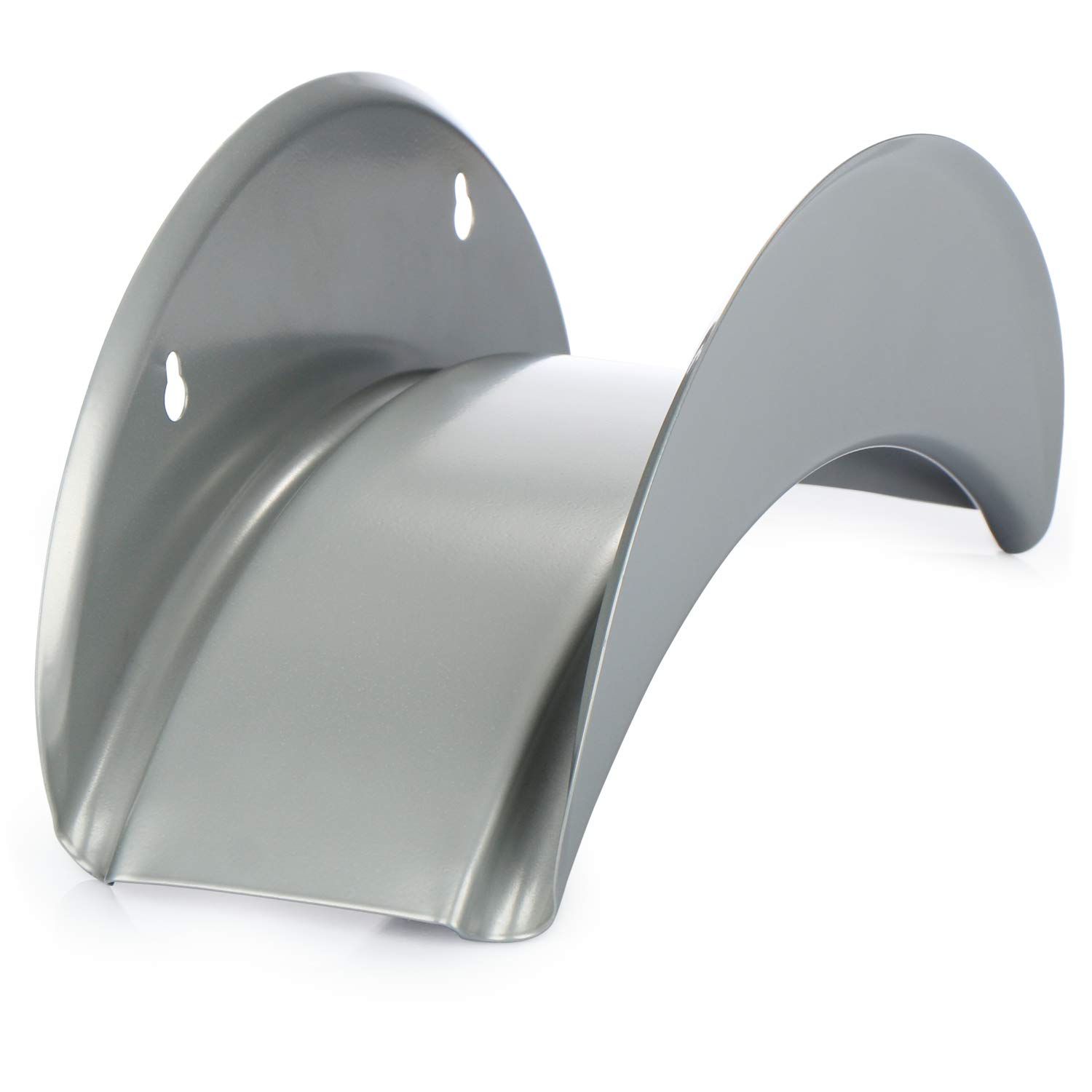 com-four® garden hose holder - powder-coated steel hose holder for garden, basement, shed - wall holder for garden hoses (Gray)