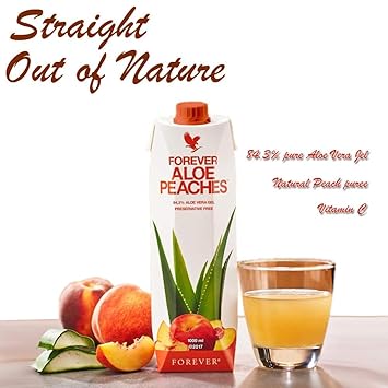 yuvika store Forever Aloe Bits & Peaches (1 lit)