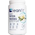 LEANFIT WHEY PROTEIN Natural Vanilla – 100% Whey Protein Powder, 25g Protein Per Serving – Grass-Fed, Gluten-Free, BCAAs, Ami