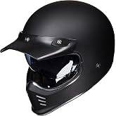 ILM Vintage Full Face Motorcycle Helmet for Adults Men DOT ECE Model Z502 | Retractable Inner Visor, for moped, ATV, Cruiser, Scooter