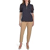 Tommy Hilfiger Womens Puff Sleeve Blouse